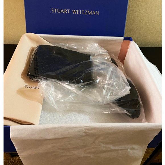 Stuart Weitzman STRETCH SUEDE BLACK BOOT SIZE 8.5 - Picture 7 of 8